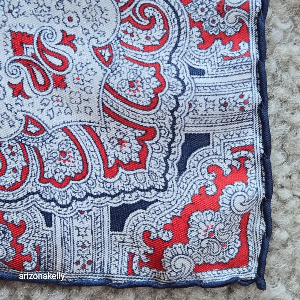 Silk Neckerchief Hand Rolled Edges